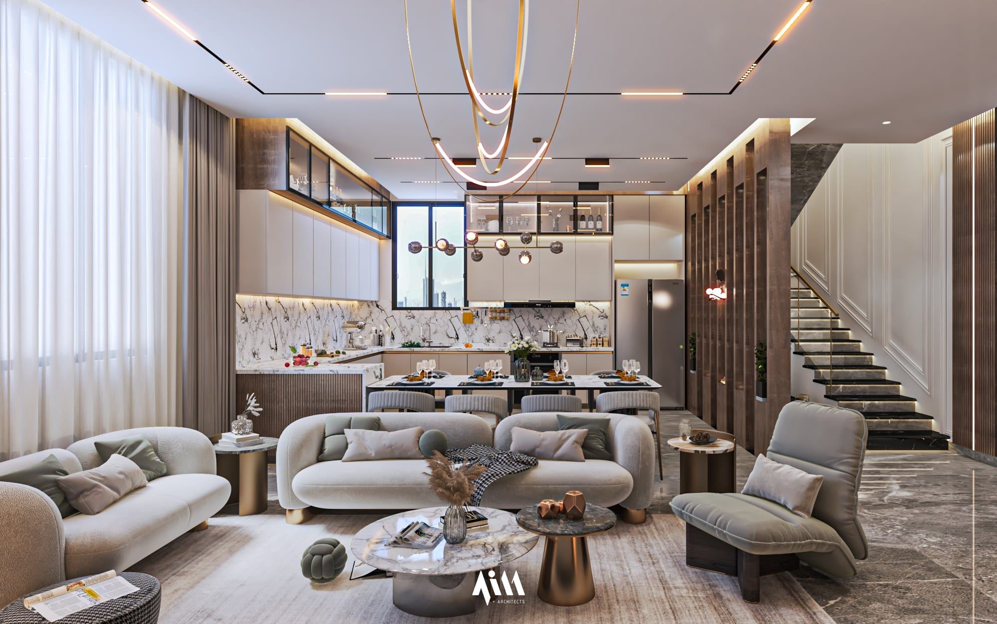 Villa Reception & Kitchen — view 2